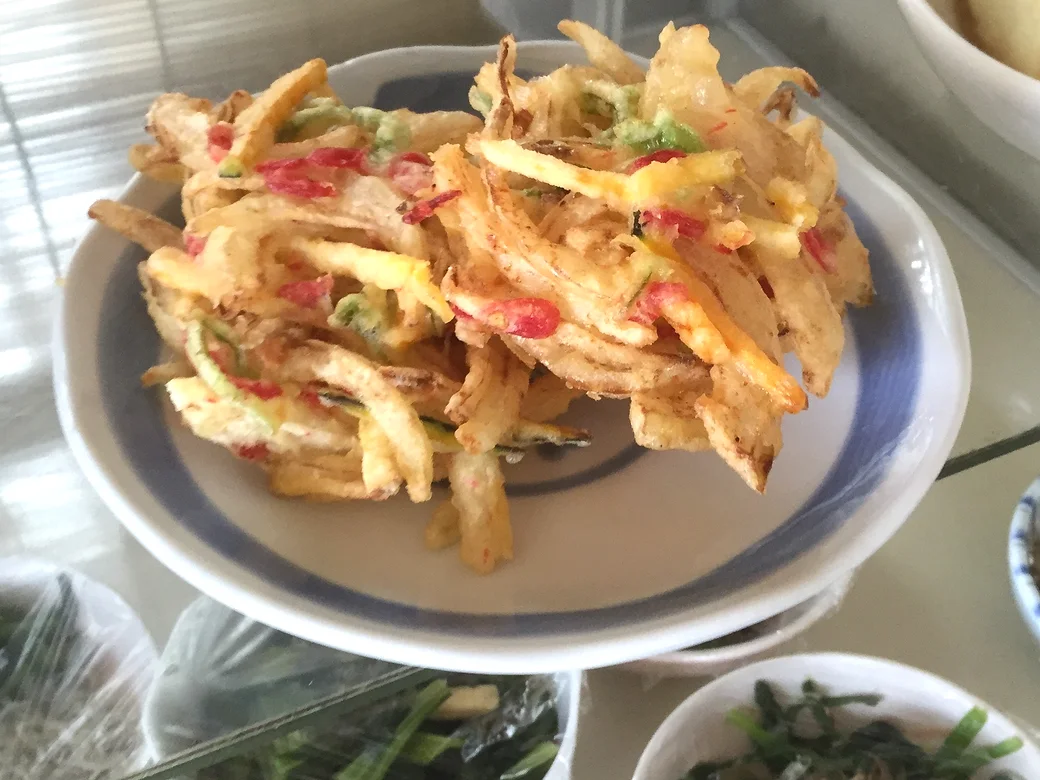 さんろく茶屋のかき揚げのおかず