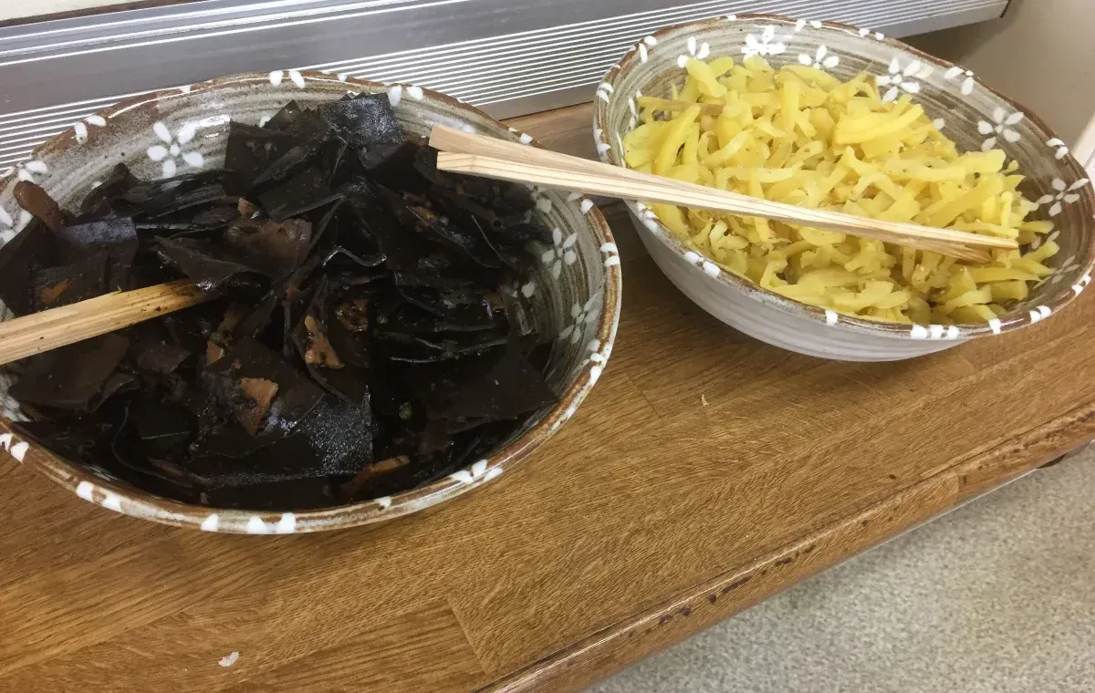 さんろく茶屋の無料の手作りお漬物